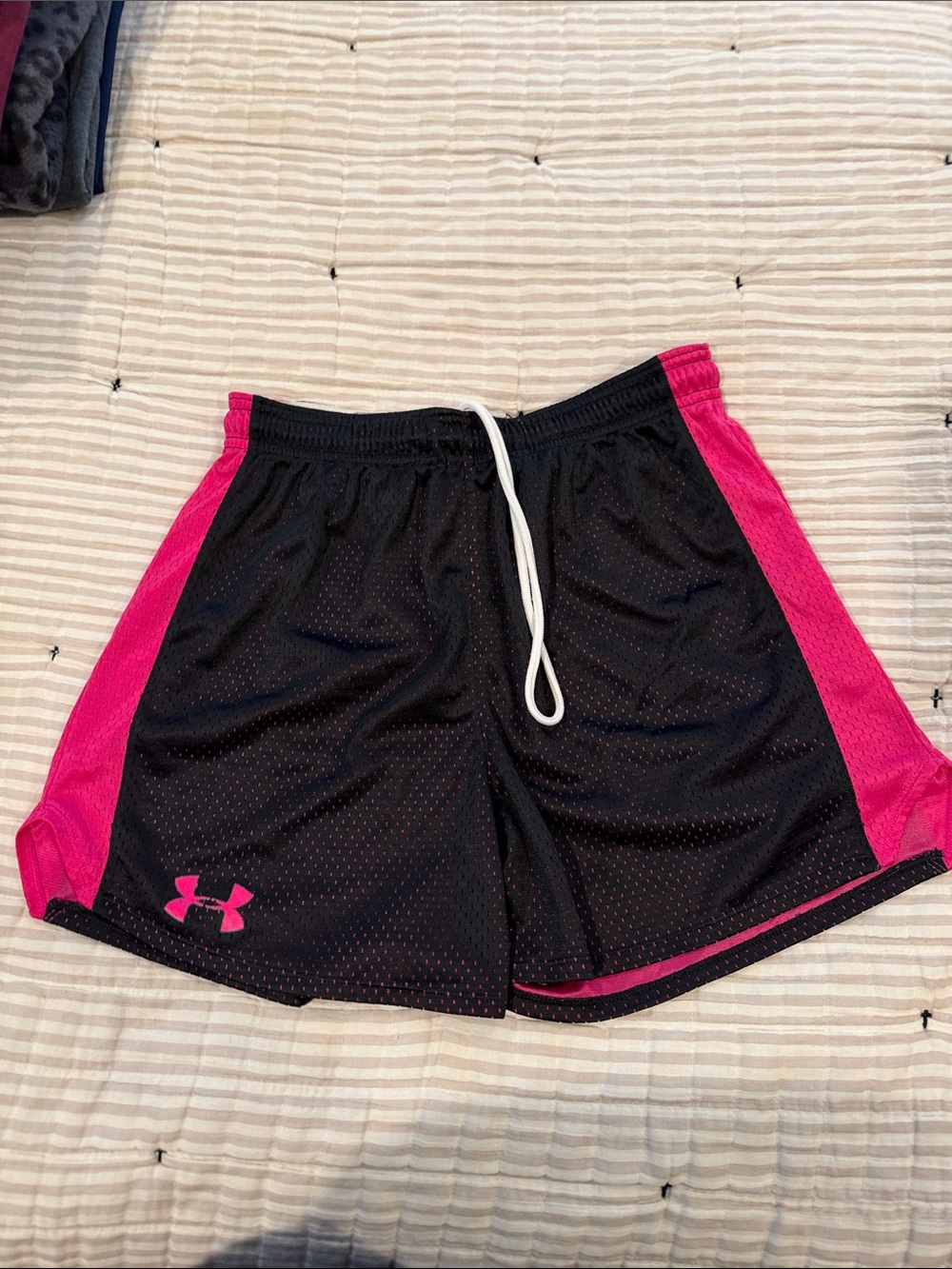 Under Armour Black & Hot Pink Women's Athletic Shorts